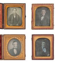 [EARLY PHOTOGRAPHY]. 36 sixth plate daguerreotypes of men of various ages.