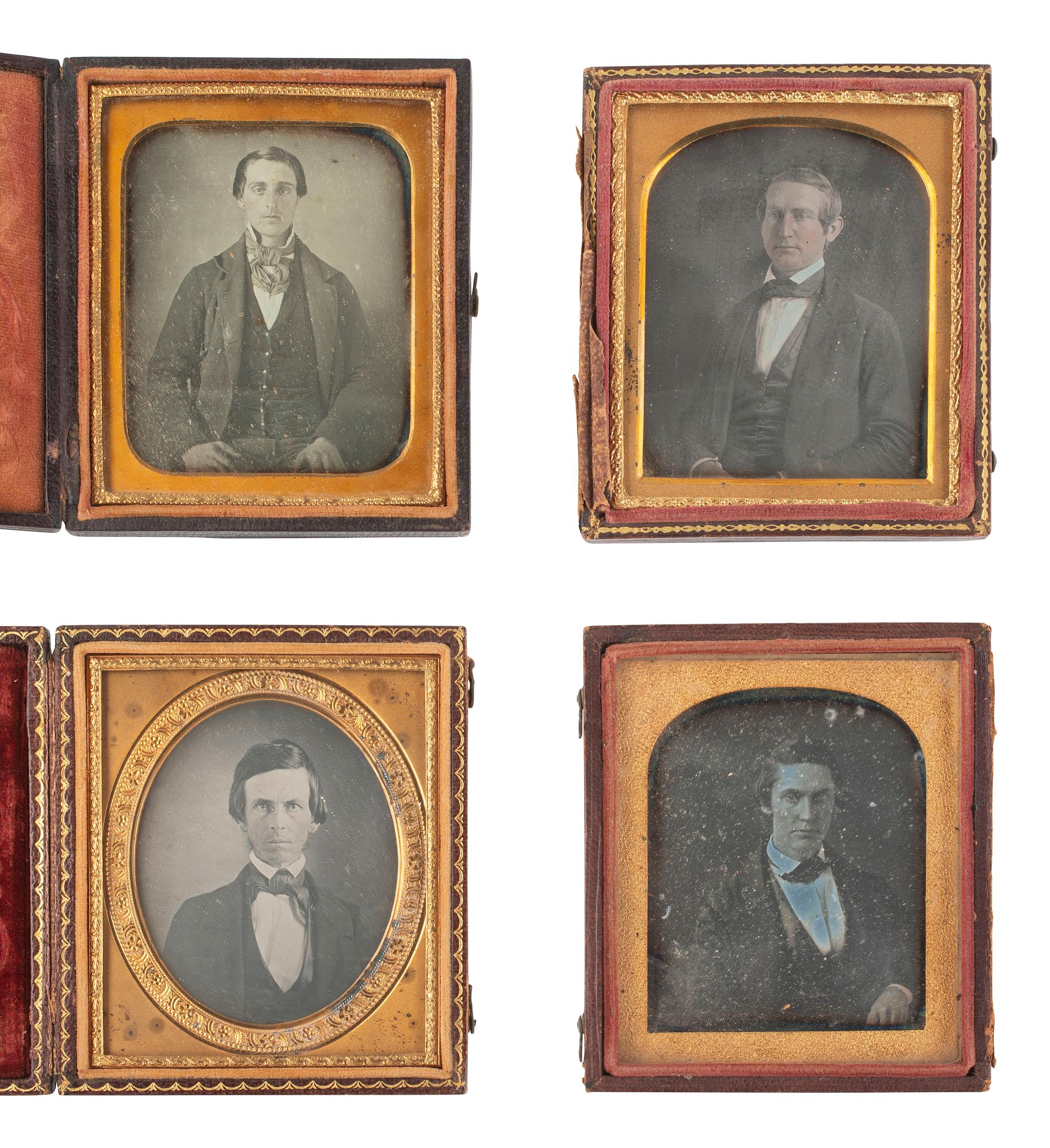 [EARLY PHOTOGRAPHY]. 36 sixth plate daguerreotypes of men of various ages.