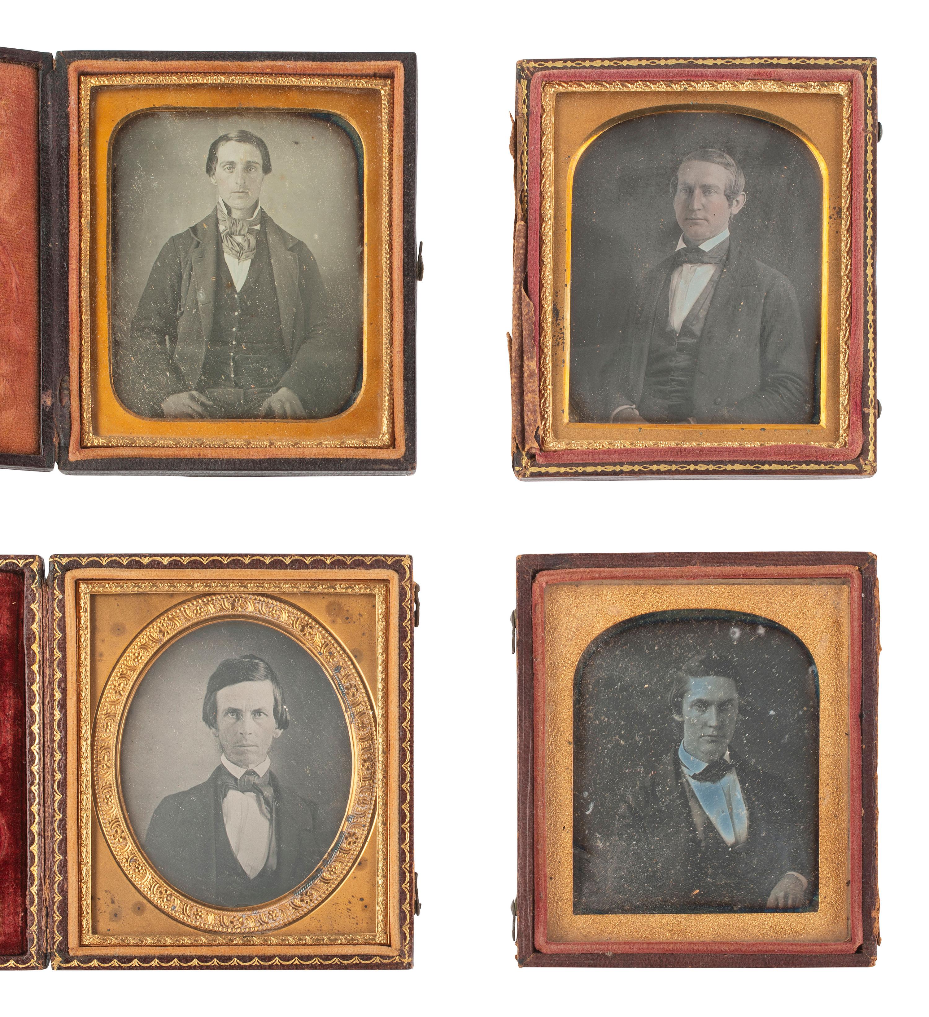 [EARLY PHOTOGRAPHY]. 36 sixth plate daguerreotypes of men of various ages.