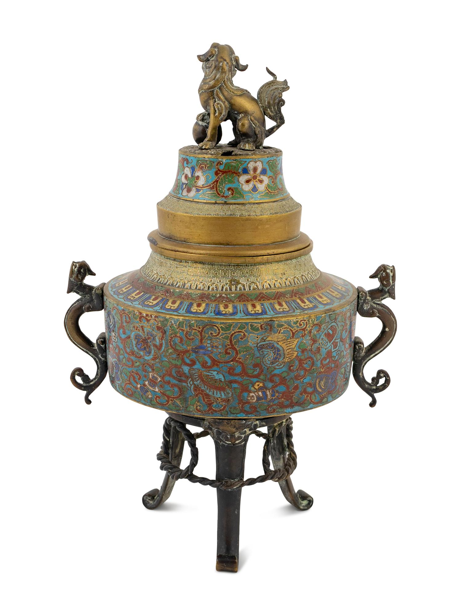 A Japanese Cloisonné Censer