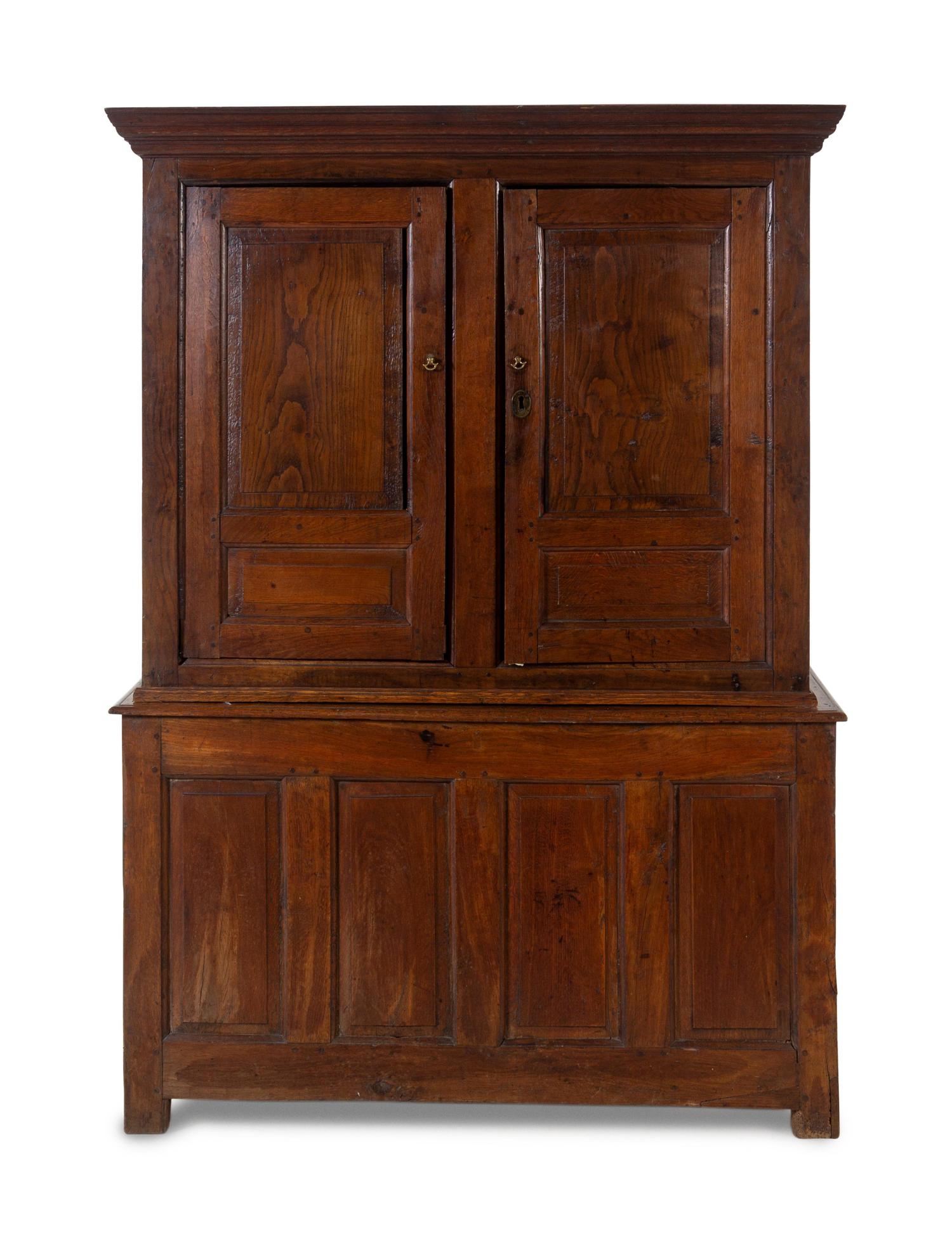 A George III Provincial Oak Linen Press