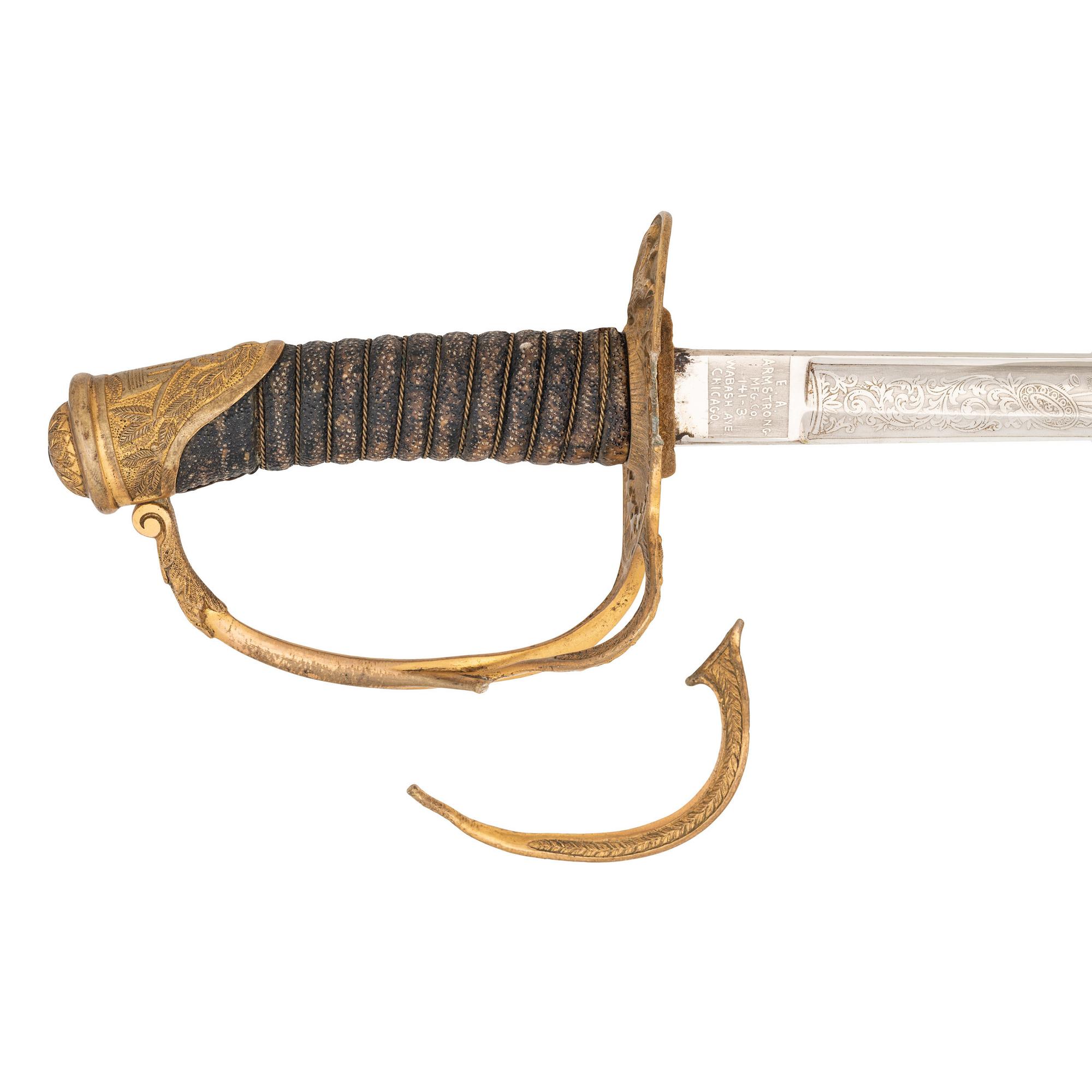 19th Century E.A. Armstrong Mfg. Co. Etched Presentation Sword