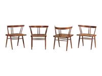 Set of Four Grass-Seat Chairs, c. 1950 Nakashima Studio, USA