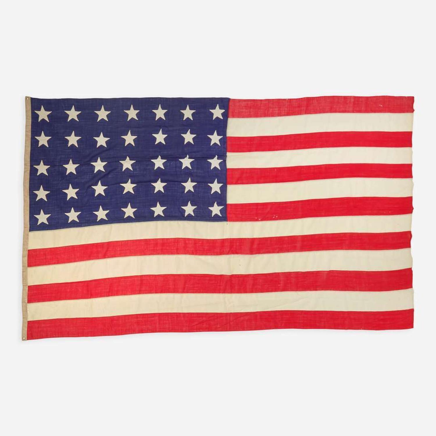 A 35-Star American National Flag commemorating West Virginia statehood 1863