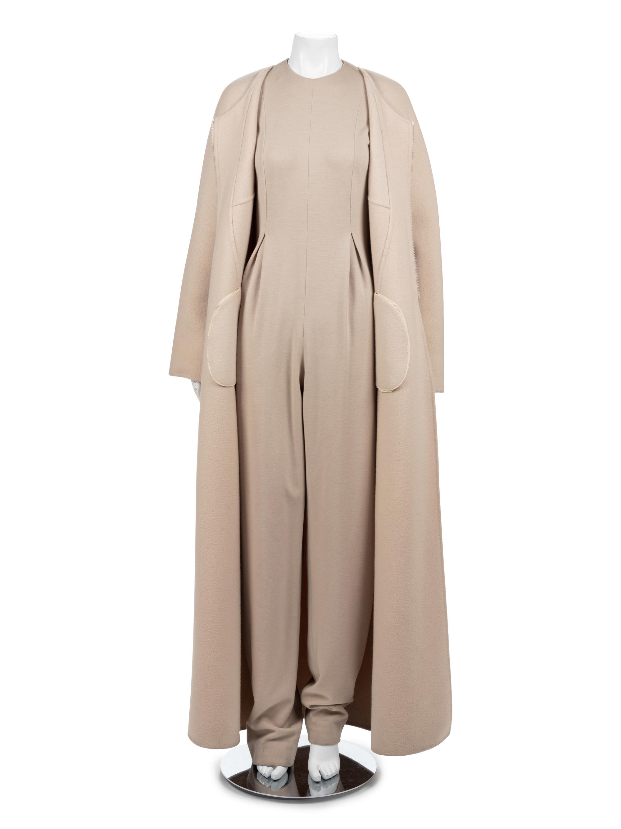 Geoffrey Beene Pantsuit and Coat, Fall 1994