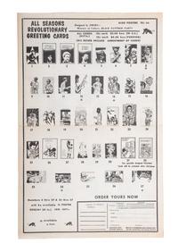 [BLACK PANTHER PARTY]. DOUGLAS, Emory (b. 1943), artist. All Seasons Revolutionary Greeting Cards . San Francisco: Black Panther Party, Ministry of Information, 1971.