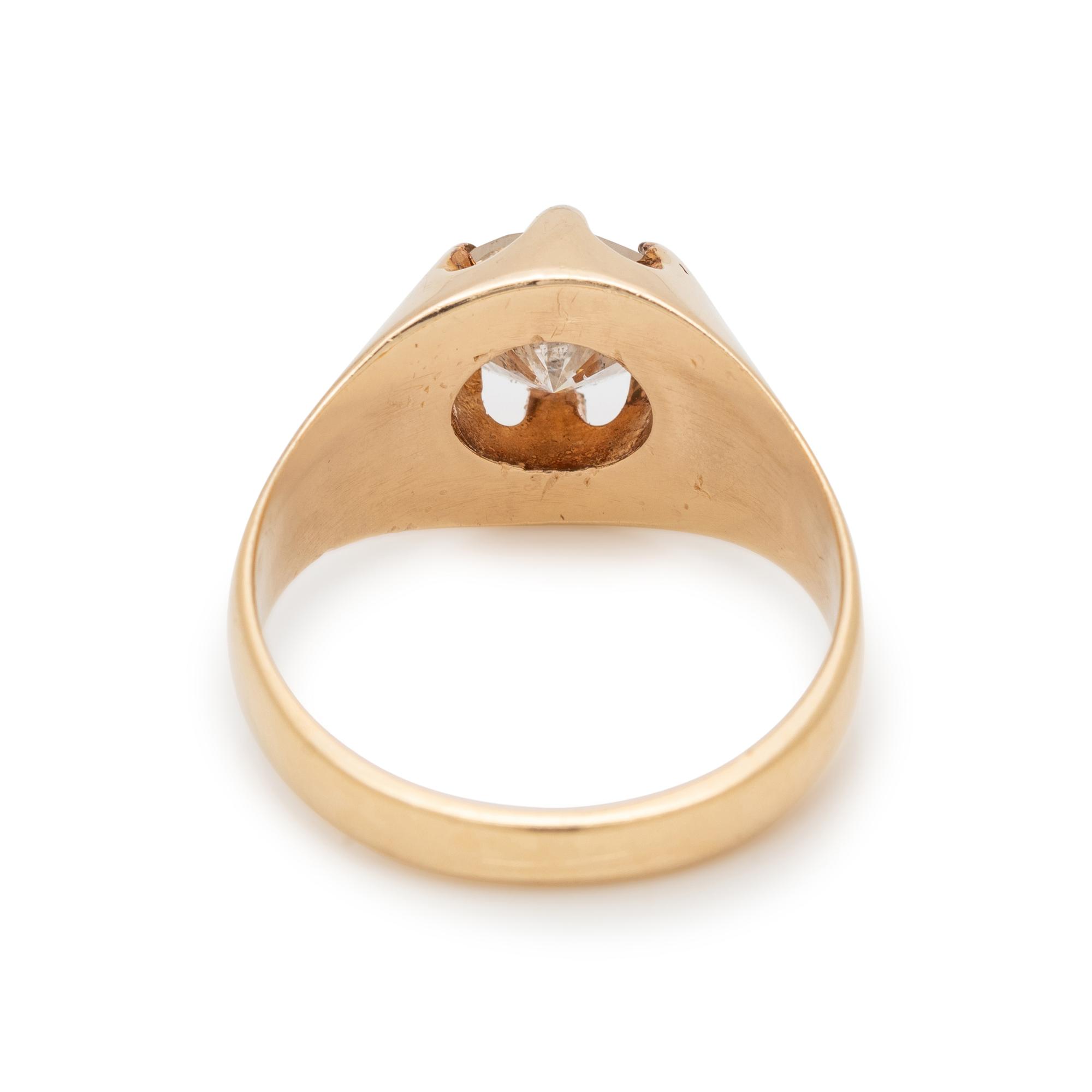 YELLOW GOLD AND CLARITY ENHANCED DIAMOND RING