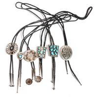 Six Southwestern Bolos Height of largest 2 1/2 inches
