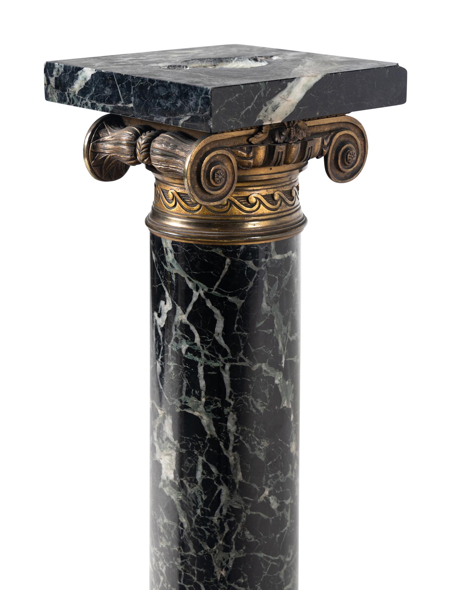 A Gilt Bronze Mounted Marble Pedestal