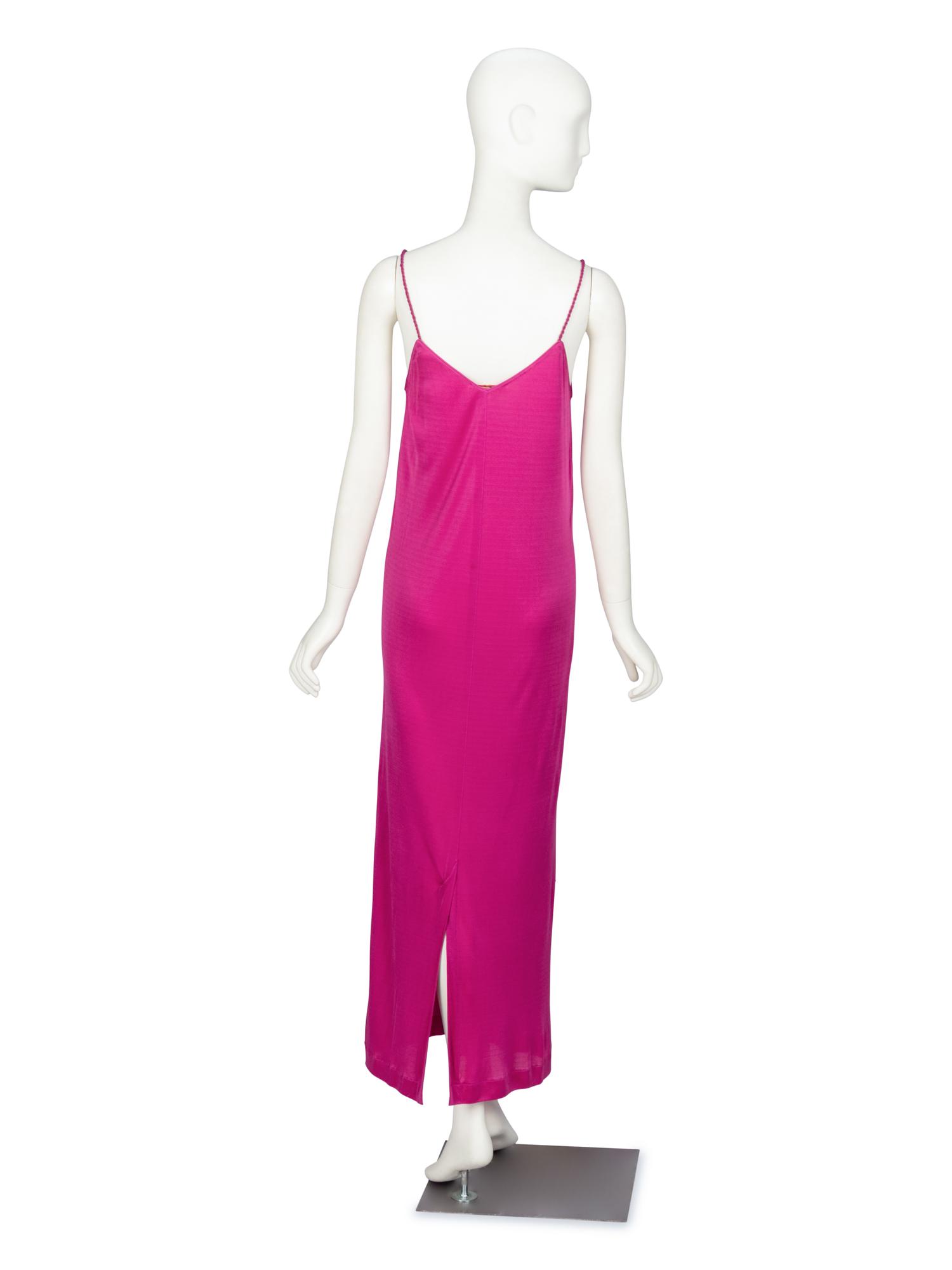 Missoni, Fuchsia Silk Jersey Gown, 1970s