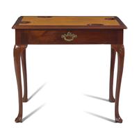 An Irish George II Mahogany and Tooled Leather Gaming Table