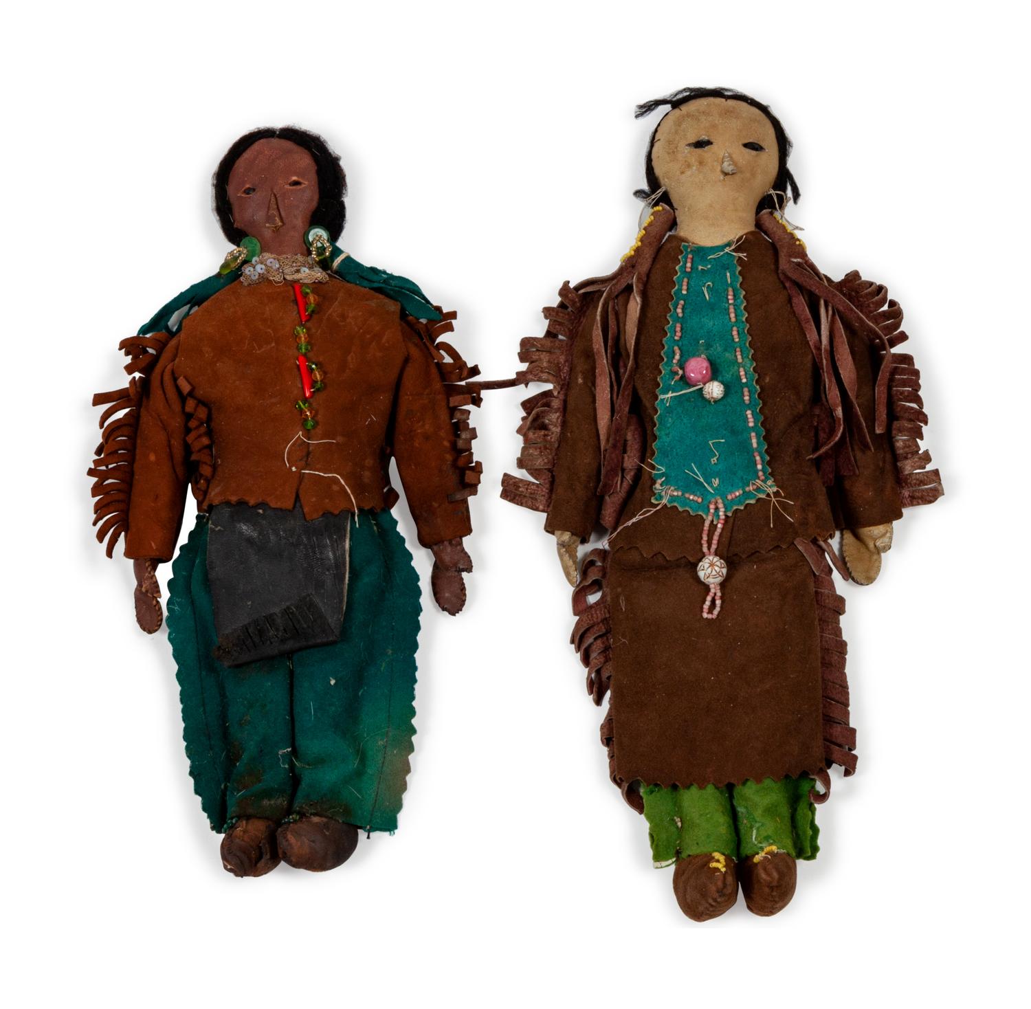 Attributed Dolls, pair