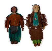 Attributed Dolls, pair