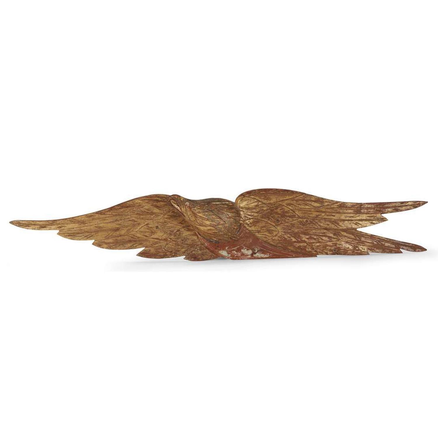 Carved and gilded eagle plaque Attributed to John H. Bellamy (1836-1914), New England, late 19th century