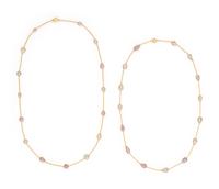 COLLECTION OF YELLOW GOLD AND GEMSTONE NECKLACES