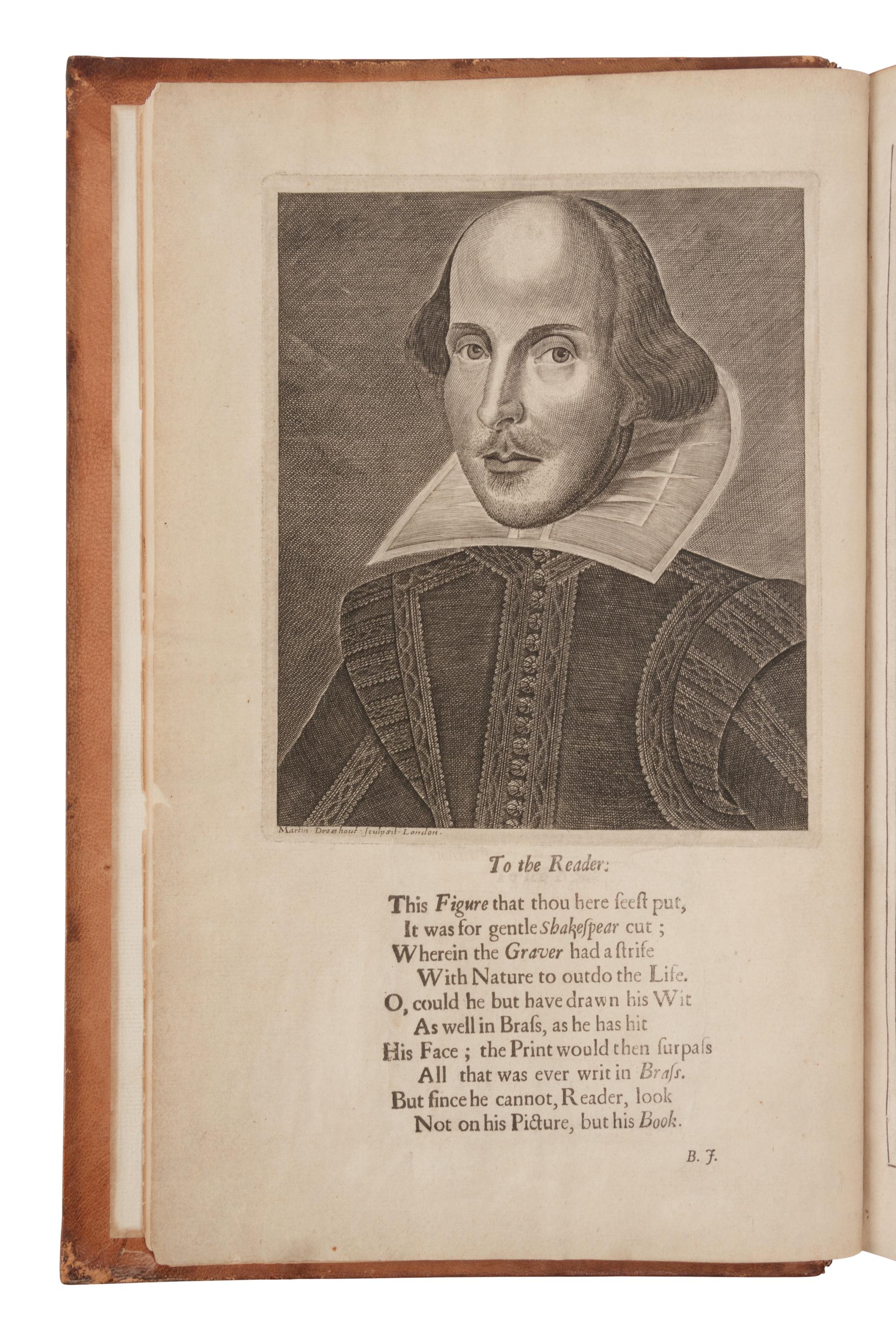 SHAKESPEARE, William (1564-1616). Mr. William Shakespear's Comedies, Histories, and Tragedies. Published according to the true Original Copies. Unto which is added, SEVEN PLAYS, Never before Printed in Folio . London, Printed for H. Herringman, E. Brewster, R. Chiswell, and R. Bentley, 1685.
