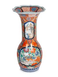 A Group of Kutani and Imari Palette Porcelain Vases