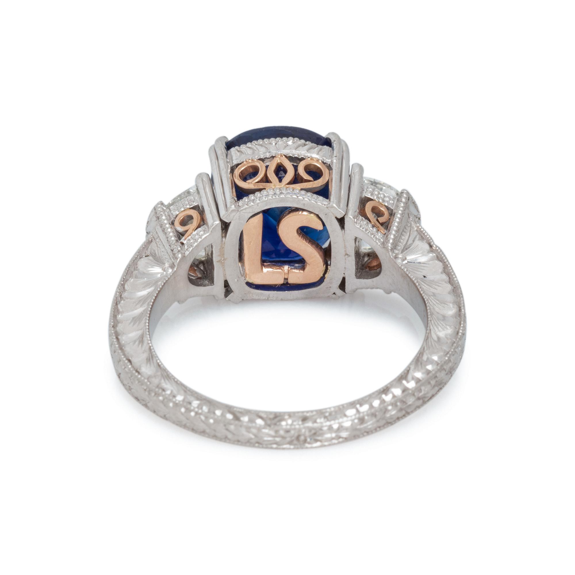 SAPPHIRE AND DIAMOND RING