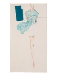 Geoffrey Beene Fashion Illustration, c.1985