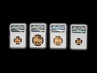 A 2023 Gold Eagle: First Day of Issue Four Gold Coin Set (NGC MS70)