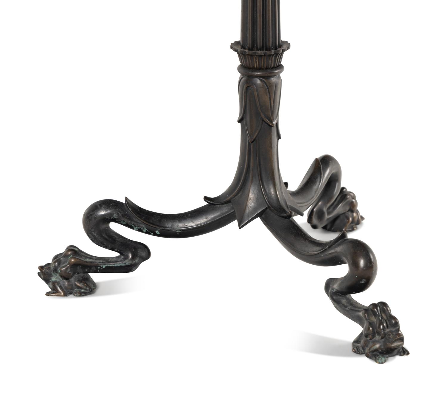 A Pair of Neoclassical Bronze Floor Lamps