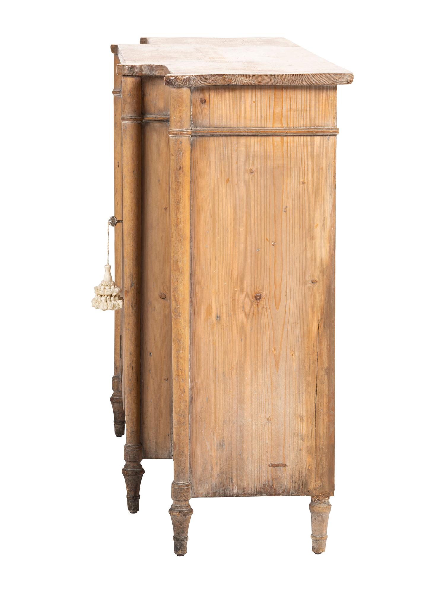 A Regency-Style Pine Bookcase Cabinet