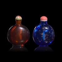 Two Chinese Glass Snuff Bottles,18th Century and Later