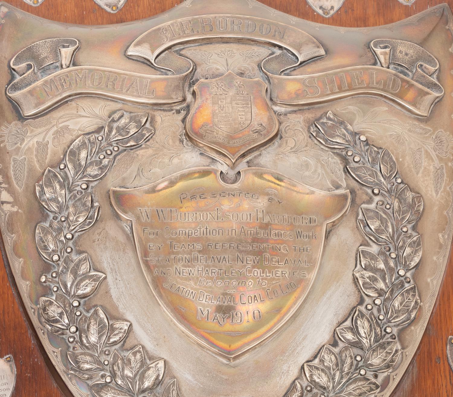 Two English Shield-Trophy Plaques