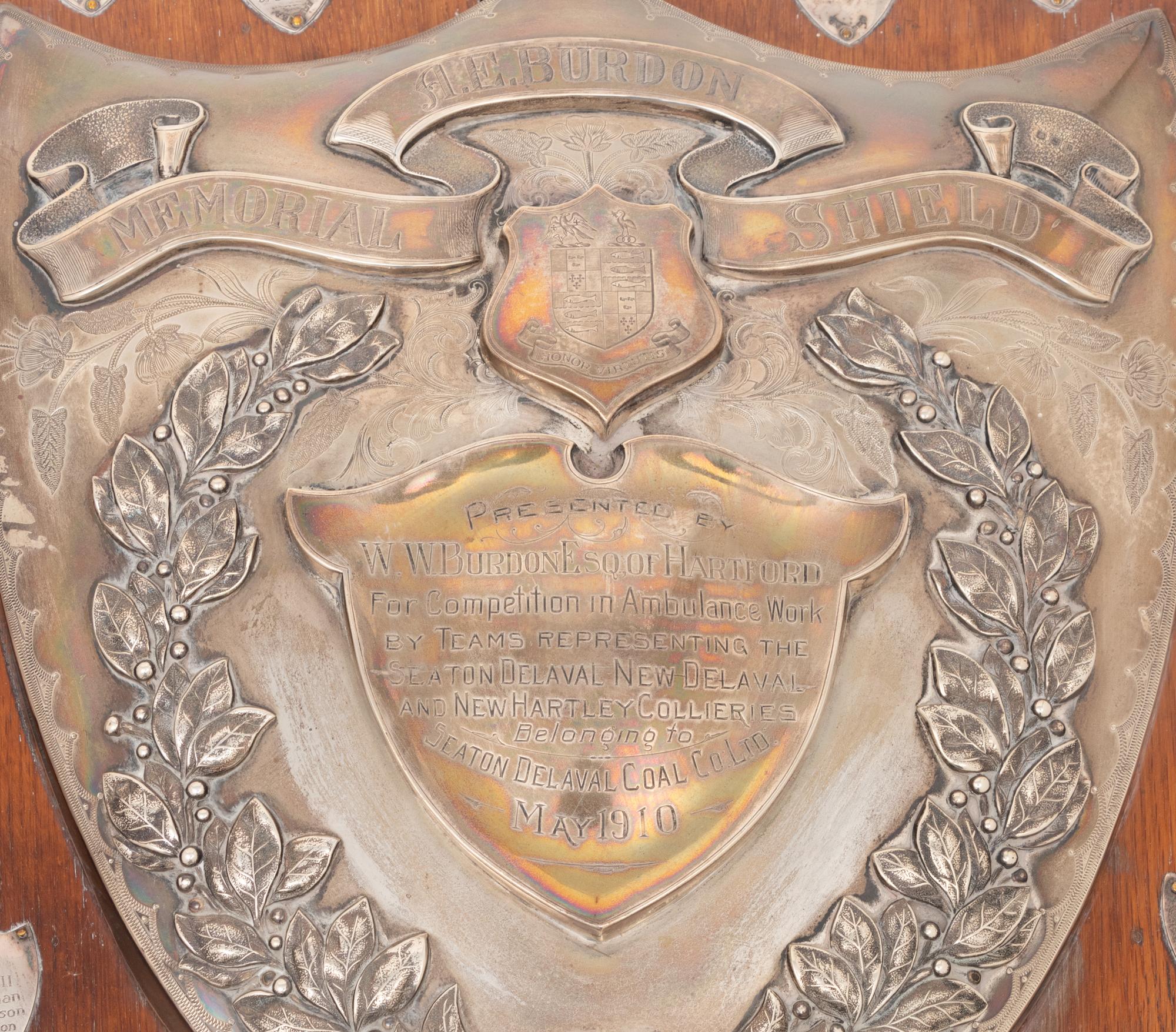 Two English Shield-Trophy Plaques