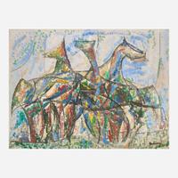 Robert Goodnough (American, 1917-2010) Movement of Horses