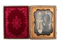 [EARLY PHOTOGRAPHY] -- [MILITARIA]. A group of 3 daguerreotypes of uniformed soldiers.