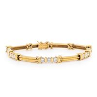 TIFFANY & CO., YELLOW GOLD AND DIAMOND BRACELET