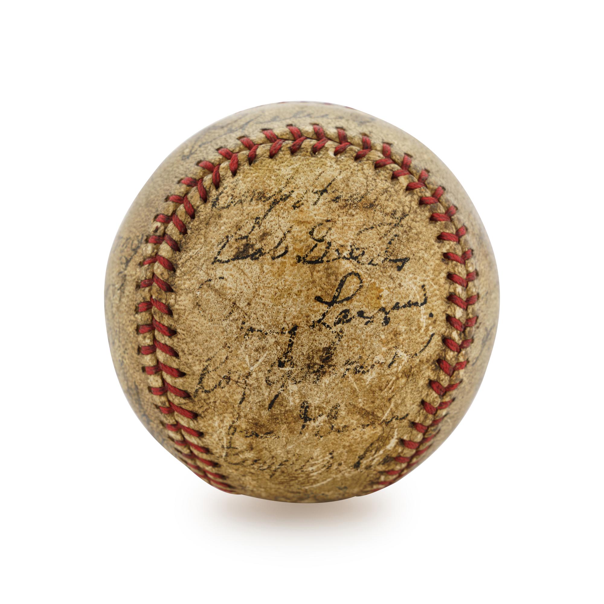 A 1936 World Series Champion New York Yankees Team Signed Baseball, Including Lou Gehrig and Joe DiMaggio (JSA Letter).