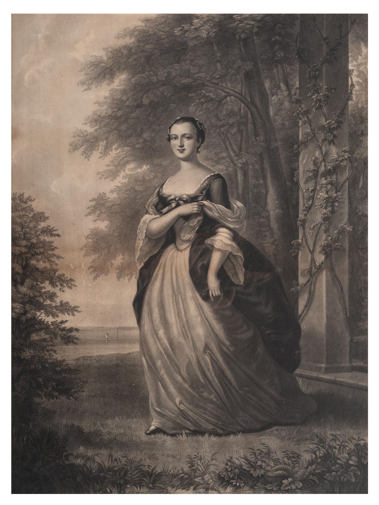 A Pair of Engravings Depicting George and Martha Washington