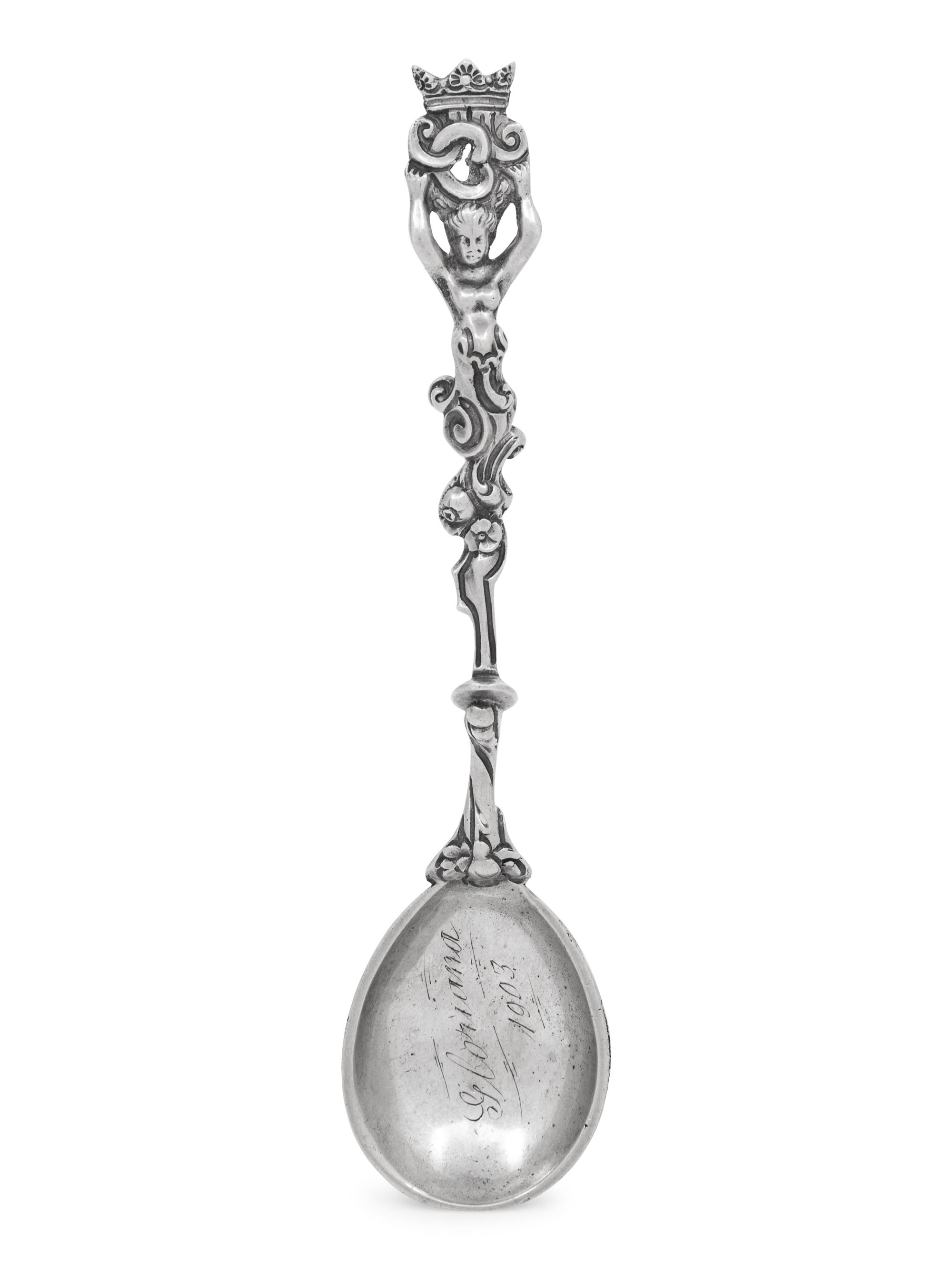 An Irish Victorian Silver Christening Spoon