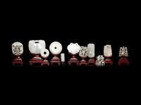 Eleven Chinese Carved and Reticulated Jade Plaques