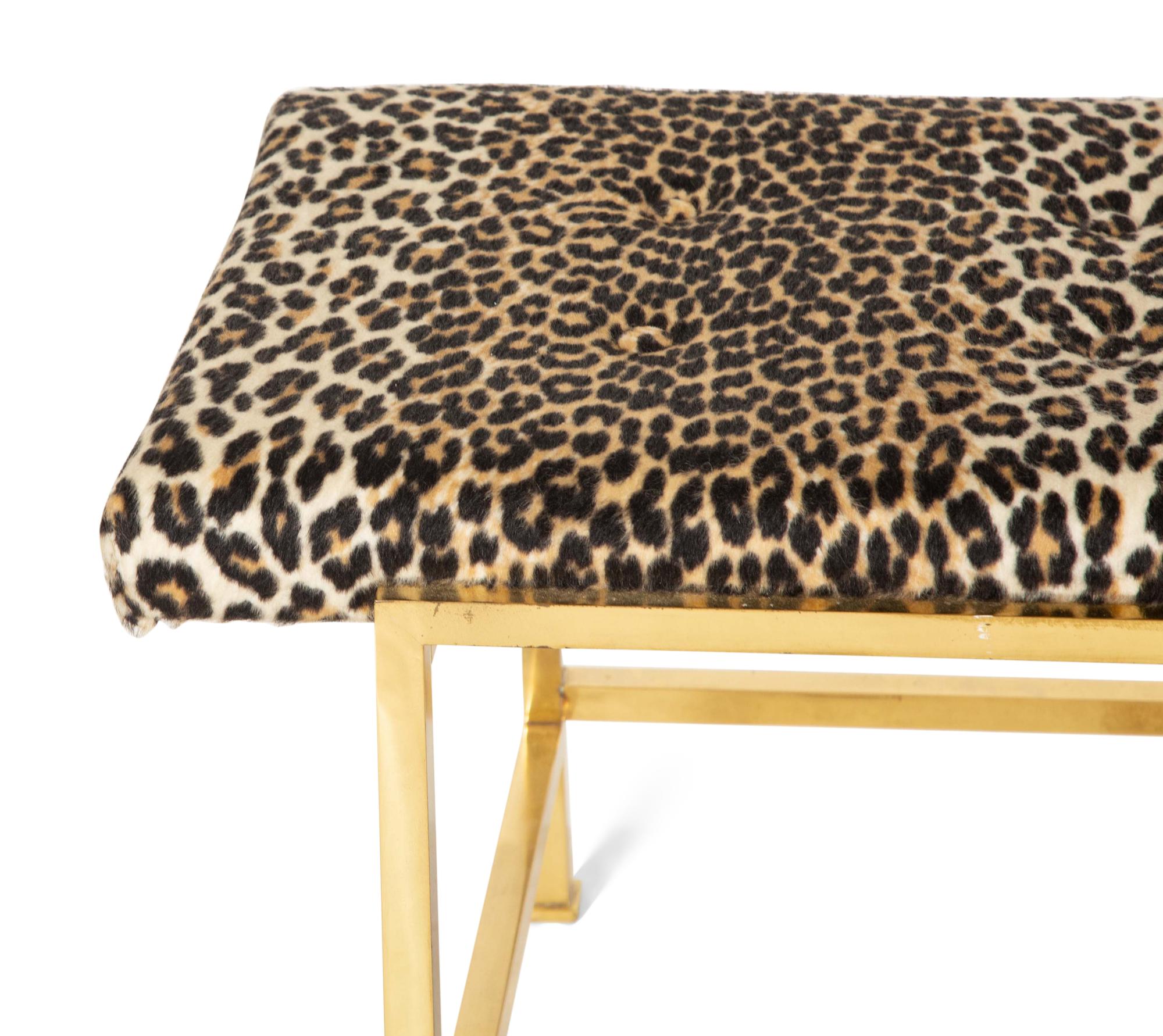 A Dunbar Brass-Frame Bench by Edward Wormley