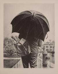 A group of five American prints (Max Arthur Cohn, Fisherman ; Steven Dohanos, The Postman ; Mina Benz Hoffman, The Immigrant ; Charles Wheele Locke, Brooklyn Wharf ; Ethel Magafan, Clothesline )