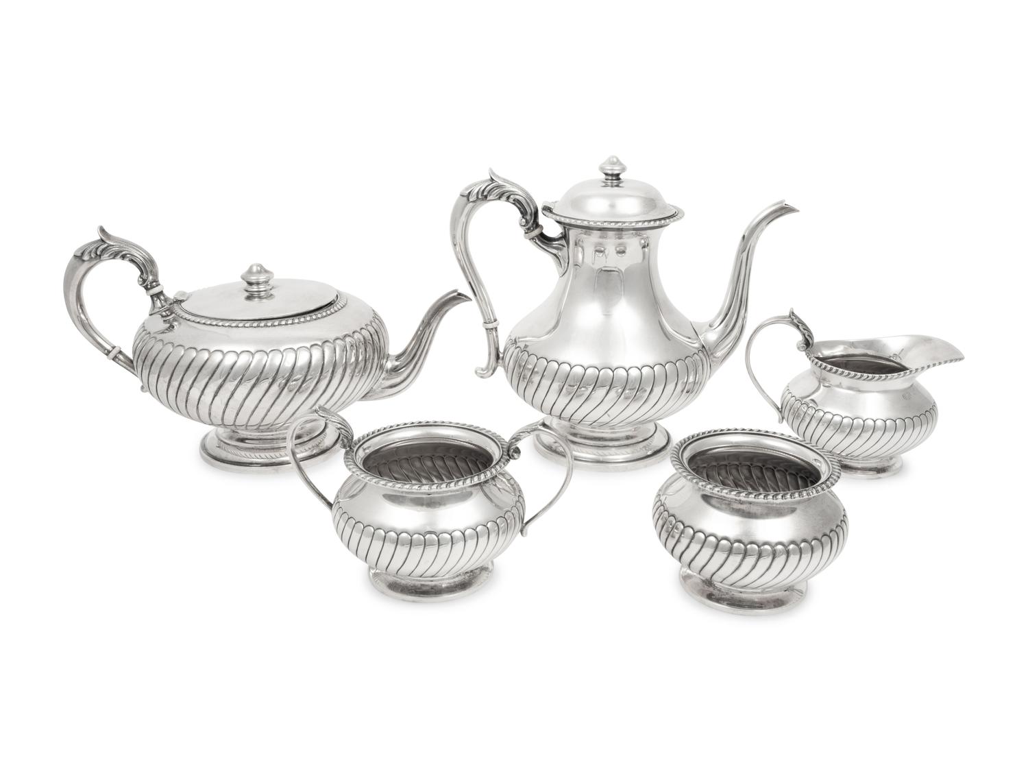 An American Silver Five-Piece Tea and Coffee Service