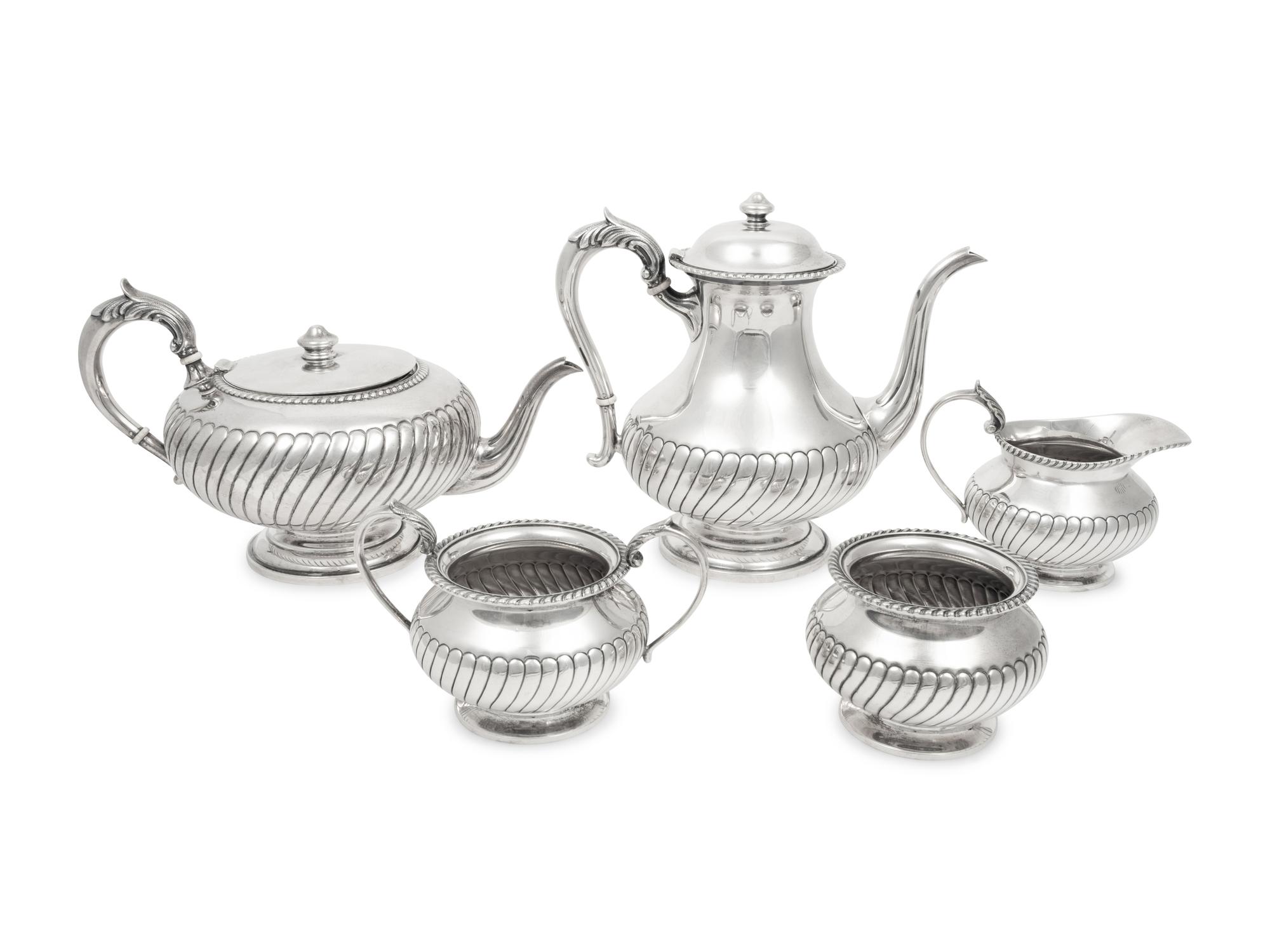 An American Silver Five-Piece Tea and Coffee Service