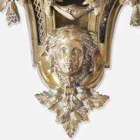 A Louis XVI style gilt bronze cartel clock late 19th century