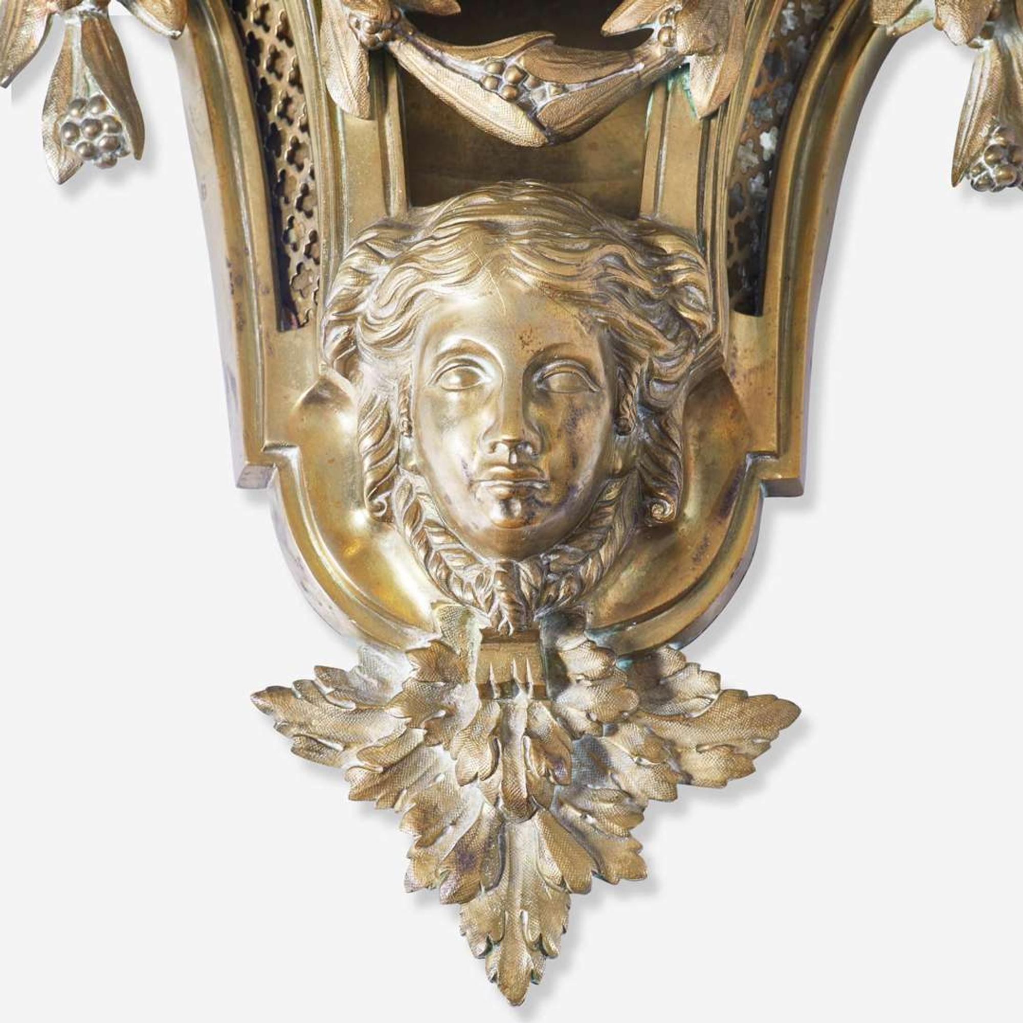 A Louis XVI style gilt bronze cartel clock late 19th century
