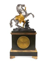 A French Empire Style Bronze Marley Horse Clock — 19TH CENTURY