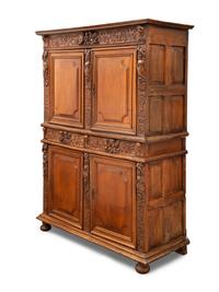 An Italian Baroque Walnut Cabinet