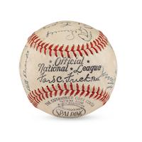 A 1943 Pittsburgh Pirates Team Signed Autograph Baseball (Beckett Authentication Services Letter of Authenticity)