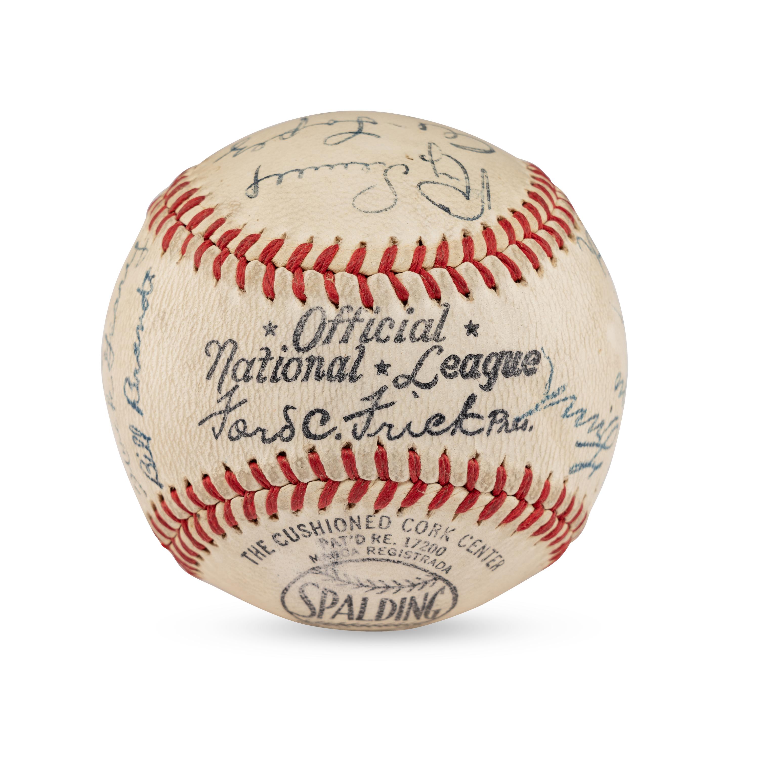 A 1943 Pittsburgh Pirates Team Signed Autograph Baseball (Beckett Authentication Services Letter of Authenticity)