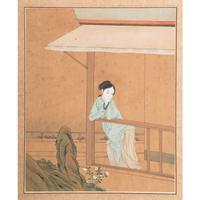 Two Japanese Gouache Paintings