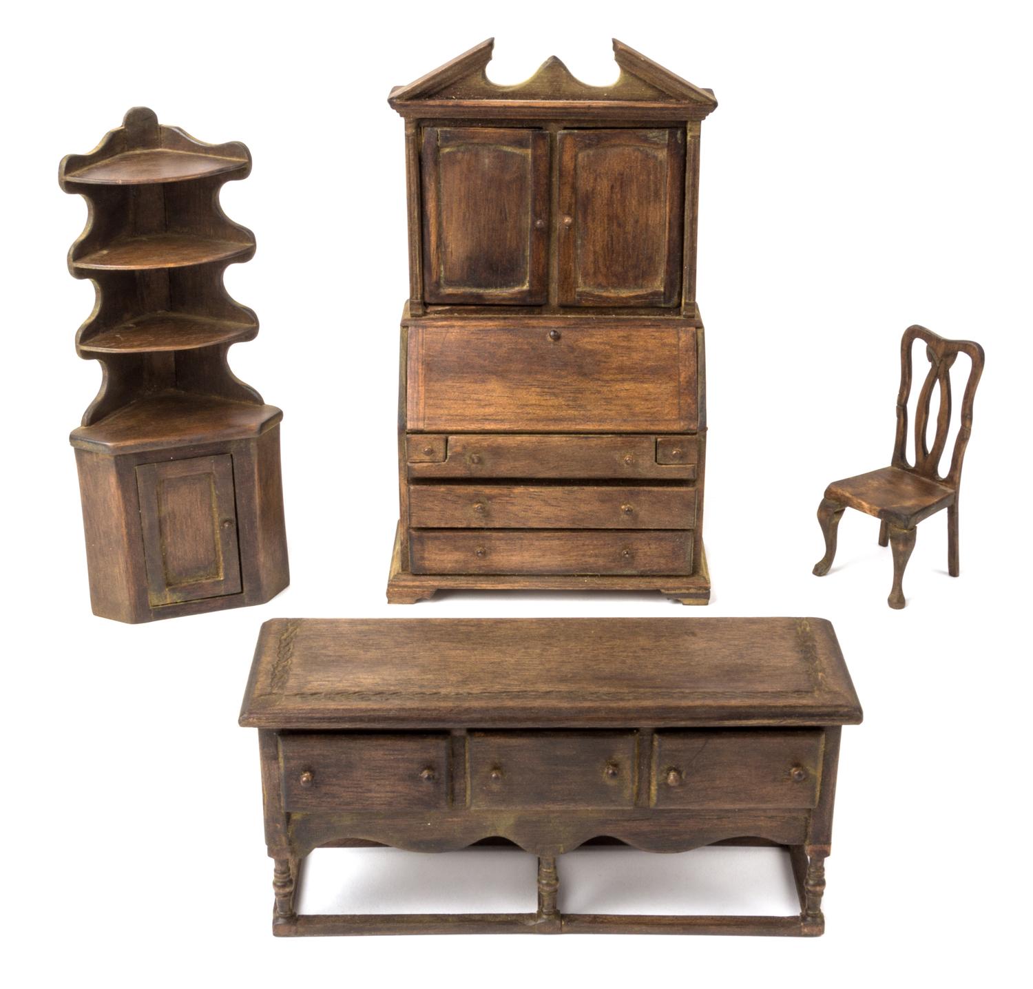 Four Furniture Articles Height of first 7 3/4 inches. — Toad Hall Toys Inc.