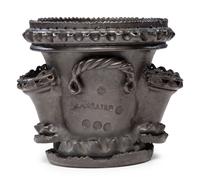 An Albany Glaze Stoneware Flower Pot
