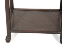 A Pair of Chinese Hardwood Jardinière Stands with Inset Marble Tops